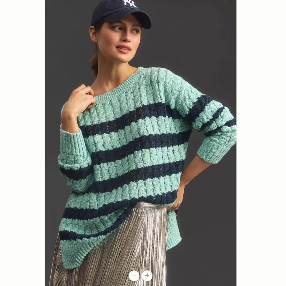 Anthropologie Pilcro Longline Stitch Jumper
